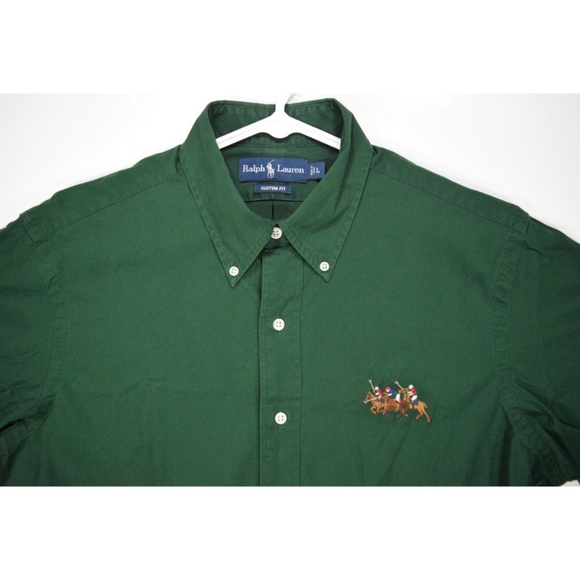 Ralph Lauren Men's Green Triple Pony Button Down - Picture 3 of 8